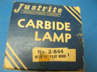 Miner ' s JUSTRITE CARBIDE LAMP w/ Box Model 2 - 844 4