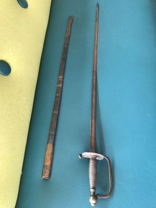 Civil War Us Sword With Scabbard Emerson & Silver Dated 1862