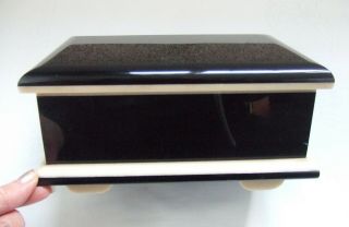 Vintage Art Deco Style Catalin/phenol/plastic Trinket Box With Hinged Lid