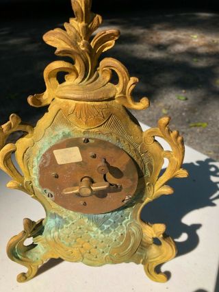 Two (2) Waterbury Clock Co.  French Style Gilt Bronze Mantel Clocks 4