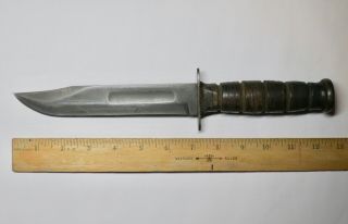 Vintage U.  S.  N.  Ka - Bar Mark 2 U.  S.  N.  Fighting Knife - Probably World War Ii