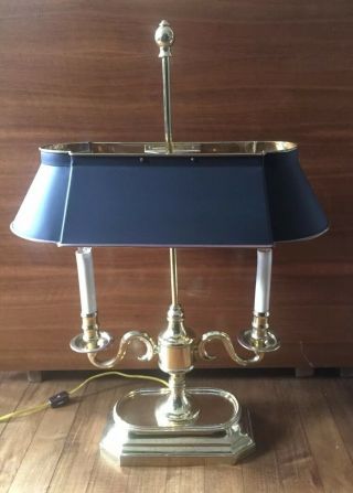 VINTAGE Frederick Cooper FRENCH BOUILLOTTE Candelabra DESK LAMP Chapman 2