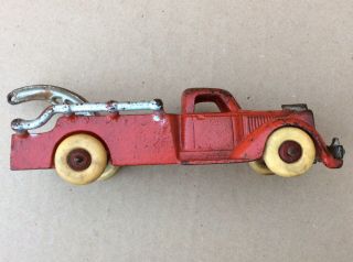 Vtg Cast Iron Wrecker Tow Truck 7” Long Hunley Arcade A.  C.  Williams Tow Truck 12