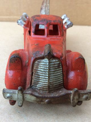 Vtg Cast Iron Wrecker Tow Truck 7” Long Hunley Arcade A.  C.  Williams Tow Truck 2