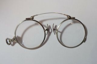 Antique T&p Lorgnette Eyeglasses Sterling Silver Pince Nez Spectacles