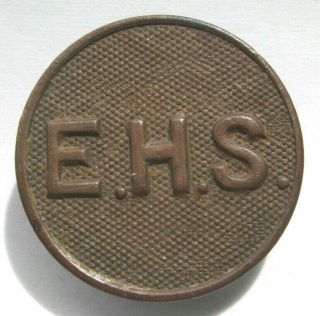 Ww1 " Ehs " Enlisted Type Collar Disk - Sb