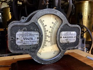 Ca.  1900 Weston Electrical Inst.  Co.  Electric Car Volt Ammeter Baker,  Woods Nr