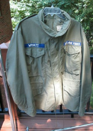 Vintage Us Air Force Vietnam War M - 65 M65 Og - 107 Field Jacket Size Large Short