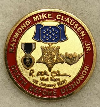 Us Marine Corps Medal Of Honor Challenge Coin,  Raymond Mike Clausen Jr.  Numbered