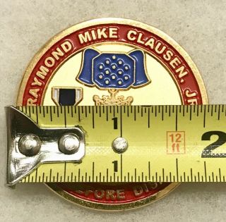 US MARINE CORPS Medal Of Honor Challenge Coin,  RAYMOND MIKE CLAUSEN JR.  Numbered 2