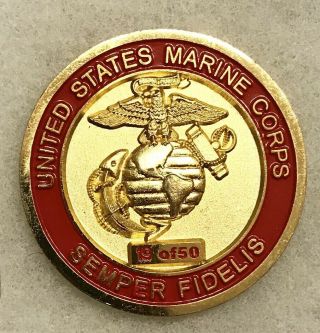 US MARINE CORPS Medal Of Honor Challenge Coin,  RAYMOND MIKE CLAUSEN JR.  Numbered 3