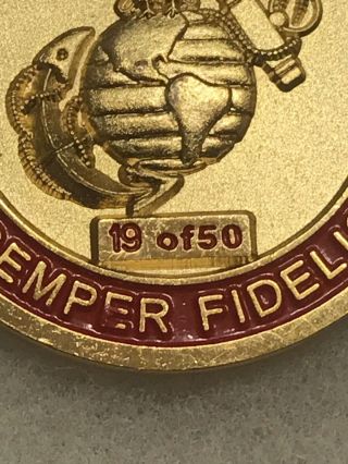 US MARINE CORPS Medal Of Honor Challenge Coin,  RAYMOND MIKE CLAUSEN JR.  Numbered 4