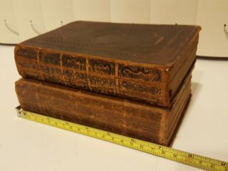 Antique Leather Book Civil War Era Holy Bible,  Two Same Family 12