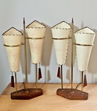 Mid Century Modern Lamps.  Modeline Majestic Gio Ponti Eames Danish 50s 60s Era