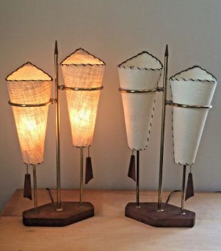 MID CENTURY MODERN LAMPS.  Modeline Majestic Gio Ponti Eames Danish 50s 60s era 2