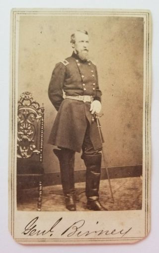 Major General D.  B.  Birney Cdv Civil War Photo Full View Brady 