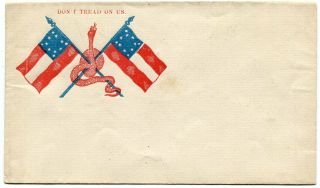 Civil War Patriotic Confederate Cover 1860s Don 
