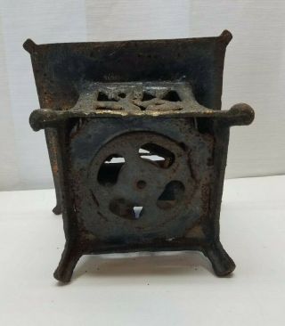 Vintage Antique Japanese Asian Pagoda Cast Iron Candle Garden Lantern Metal Art 5