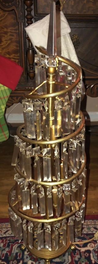 antique chandelier table lamp Extremely Rare 30” 2