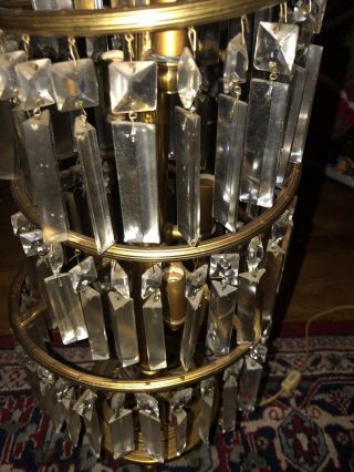 antique chandelier table lamp Extremely Rare 30” 5