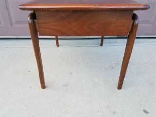 MID CENTURY MODERN LANE PERCEPTION SIDE END TABLE BASKET WEAVE DETAIL DANISH MOD 7