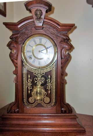 Rare Gilbert " The King " Mantel Clock