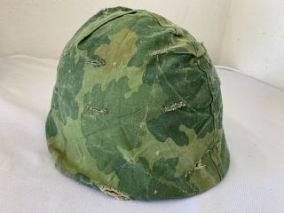 U.  S Combat Helmet With Cover Vietnam War