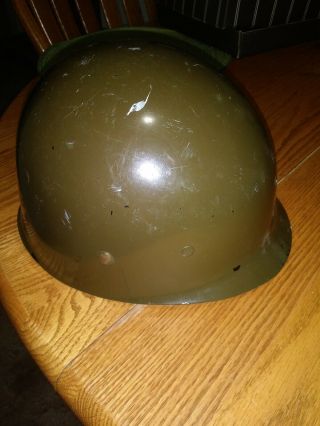 Ww2 Military Fiberglass Helmet W/intact Leather Liner