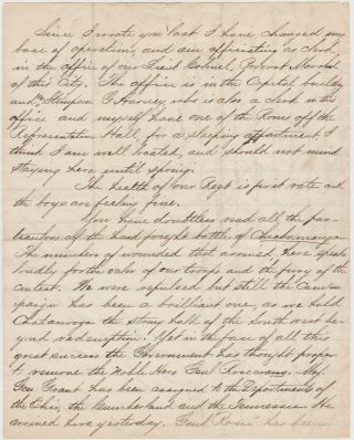 1863 CIVIL WAR SOLDIER LETTER - NASHVILLE TN GREAT CONTENT CHICKAMAUGA - GRANT 2