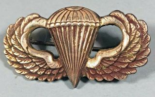 Ww2,  Us Airborne,  Paratrooper,  Jump Wings,  Made By N.  S.  Meyer,  Pin Back,  Riginal