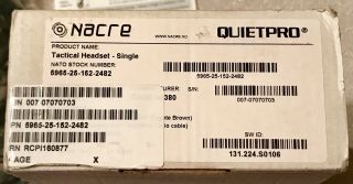 USMC Nacre QuietPro Tactical Communication Headset,  See Pictures 2