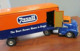 VINTAGE MADE IN JAPAN FRICTION GMC REXALL SEMI TRUCK & TRAILER 2