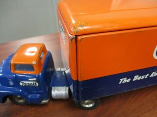 VINTAGE MADE IN JAPAN FRICTION GMC REXALL SEMI TRUCK & TRAILER 8