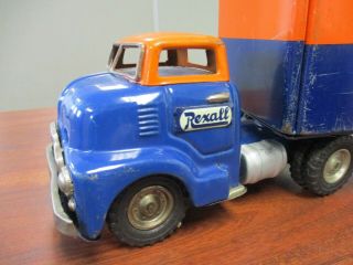 VINTAGE MADE IN JAPAN FRICTION GMC REXALL SEMI TRUCK & TRAILER 9
