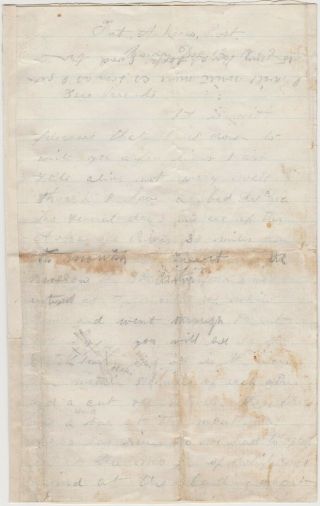 Civil War Soldier Letter - Fort Arkansas Post - Dec 1862 - Great Battle Content