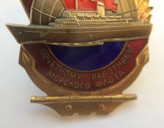 100 Soviet Badge Honorary Worker of the Navy USSR MMD 3