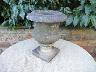 Small Antique Marble Stone Garden Urn 30 cm high (204) 3