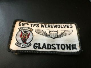 Vietnam And Thunderbird Jet Pilot Gladstone Joe Prater 69th Tfs Werewolves Patch