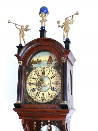 Old Wall Clock antique vtg Dutch Zaanse Zaandam Friesian Schippertje Warmink FHS 4