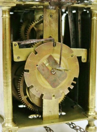 Antique English Lantern Wall Clock W&T Woodyear C1784 Weight Driven Single Hand 12