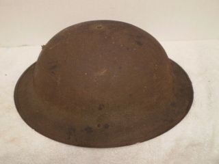 U.  S.  WW1 M1917 helmet,  stamped ZD192 with hole for USMC badge,  liner 3