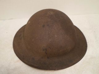 U.  S.  WW1 M1917 helmet,  stamped ZD192 with hole for USMC badge,  liner 5