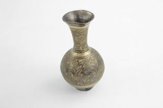 5 x Assorted Vintage Decorative Metal Vases Inc ART NOUVEAU Pair,  Danish & Brass 8