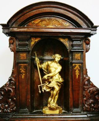 Rare Antique Huge English Triple Fusee Musical 9 Bell Bracket Clock & Bracket 6