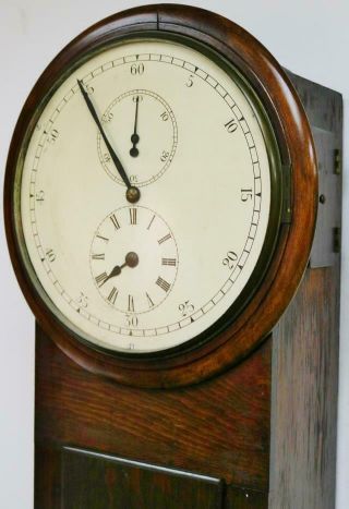 Rare Antique English 8 Day Weight Driven Public Precision Regulator Wall Clock 4
