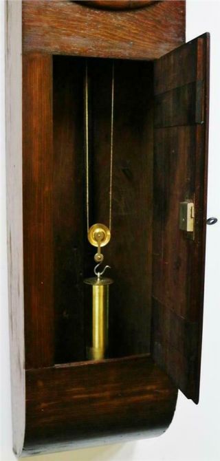 Rare Antique English 8 Day Weight Driven Public Precision Regulator Wall Clock 7
