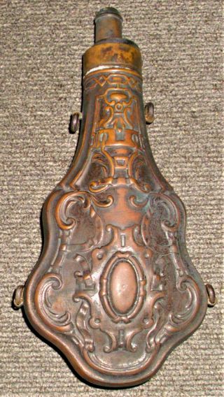 Civil War Era Hawksley Sheffield (unmarked) Copper Black Powder Flask