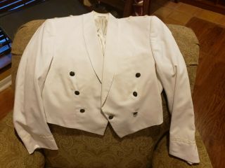 Us Air Force Usaf Af White Dress Mess Jacket Tunic Coat 44 Vintage Vietnam Era