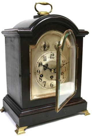 Antique Westminster Chime Musical Bracket Clock 8 Day Junghans Mantel Clock 11