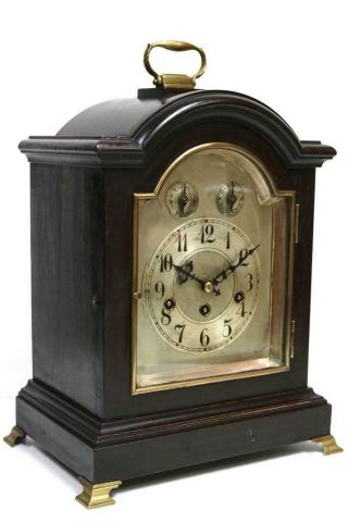 Antique Westminster Chime Musical Bracket Clock 8 Day Junghans Mantel Clock